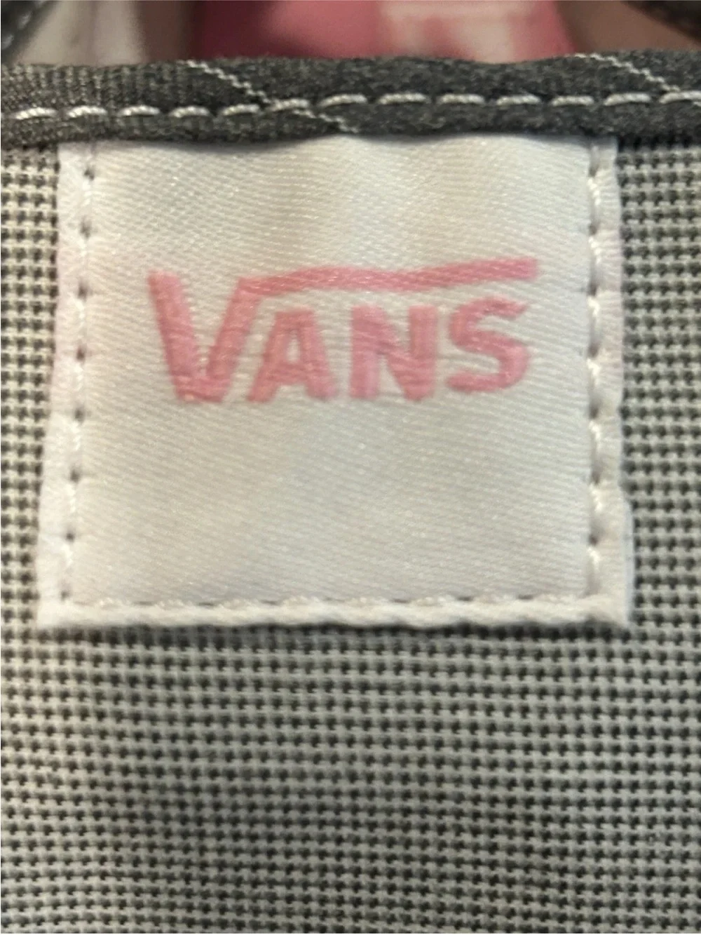 Vans Women's 11 Gray Canvas Lace Up Sneakers Pink Sole Low Top Atwood Skater Sho